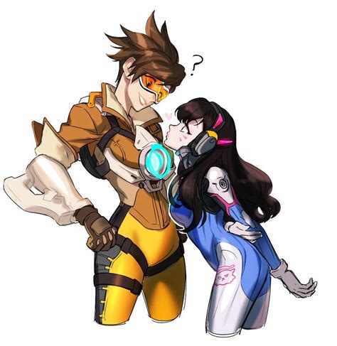 tracer and d va dont ship but this is cute 판