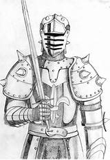 Knight Medieval Drawing Pencil Drawings Knights Soldier Armor Deviantart Line Coloring Kneeling Pages Getdrawings King Medevil Choose Board Spiderman Ancient sketch template