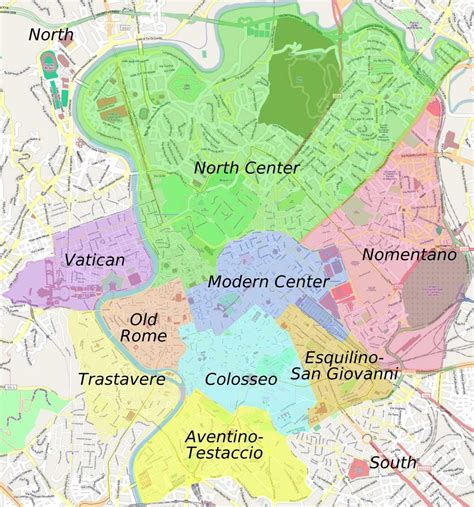 roma bairro map mapa de romano bairros lazio italia