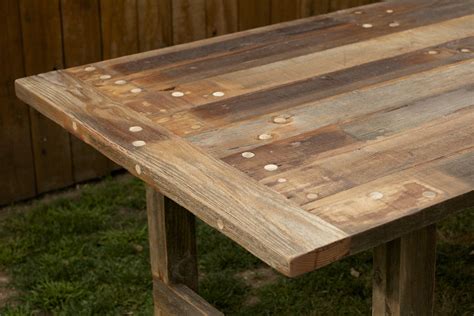 arbor exchange reclaimed wood furniture weathered outdoor dining table