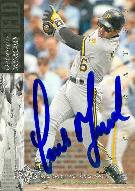 Orlando Merced Autographed Baseball Card Pittsburgh