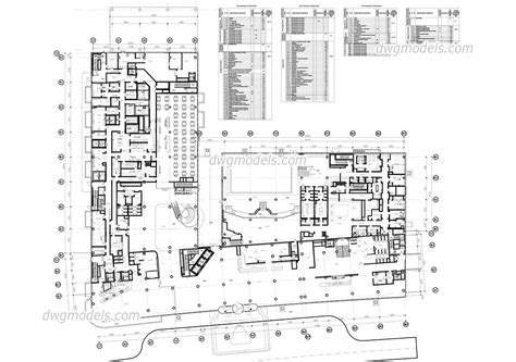 hotel ground floor plan autocad project