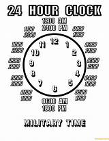 Clock Hour 24 Kids Military Printable Coloring Color Pages Print Gif Hours Coloringpagesonly sketch template