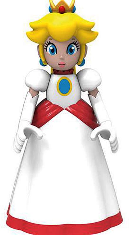 knex super mario fire princess peach minifigure white dress loose toywiz