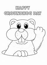 Groundhog Marmot sketch template