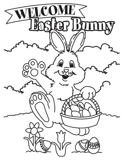 easter bunny coloring pages  kids