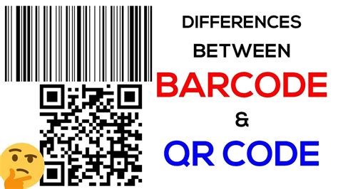 differences  barcode  qr code youtube