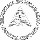 Nicaragua Escudo Colorear Bandera Pegar Miscelaneas sketch template
