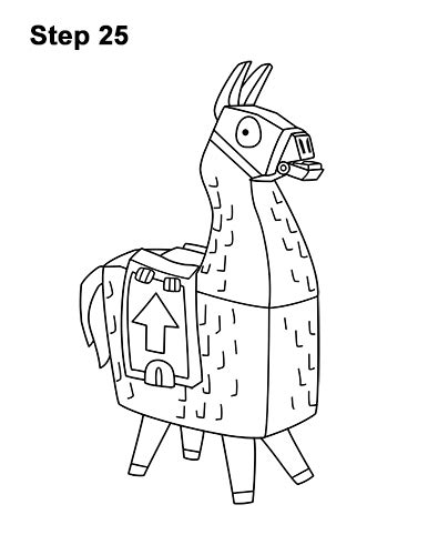 fortnite llama coloring page inspirational   draw  fortnite