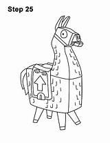Fortnite Llama Loot Draw Pinata Step Piñata Eraser Inking Rid Pencil Mark Every After sketch template