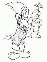 Woody Woodpecker Coloring Pages Cartoons Drawing Books Drawings Getdrawings Popular sketch template