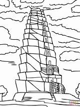 Babel Turm Malvorlagen Biblia Supercoloring Turmbau Bibel Lesson Recortar Babele Toren Kirche Pisa Páginas Babylon Trueway Templo sketch template
