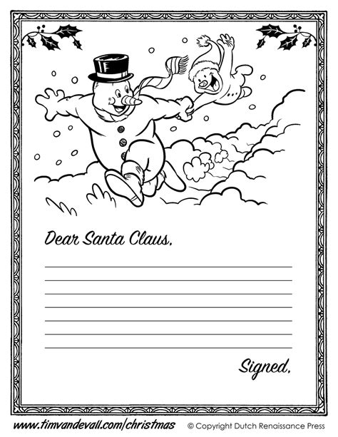 santa claus letter template tims printables