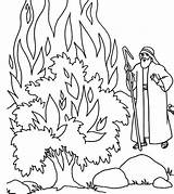 Moses Bush Burning Coloring Fire Pages Drawing Fornt Netart Color House Red Sea Getdrawings Printable Print Getcolorings sketch template