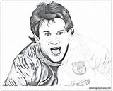 Messi Pages Lionel Coloring Color sketch template