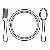 Plate Cutlery sketch template