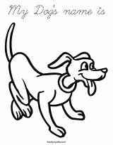Coloring Name Dog Cursive Favorites Login Add Dogs sketch template