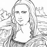 Mona Lisa Coloring Pages Drawing Vinci Printable Leonardo Da Getdrawings Getcolorings Color sketch template