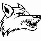 Wolf Outline Head Snarling Cartoon Coloring Pages Vector Illustration Surfnetkids Shutterstock Clipart Stock 20clipart sketch template