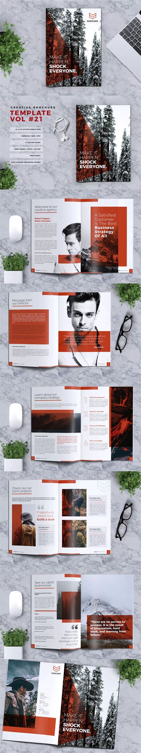 Creative Brochure Template Indesign Indd A4 And Us Letter Size