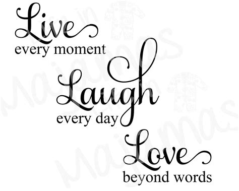 moment laugh  day love  words svg png etsy