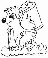 Hedgehogs Coloring Kids Pages Fun sketch template