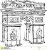 Arc Triomphe Drawing Arco Triunfo Paris Monumentos Triumphal Arch Acessar sketch template