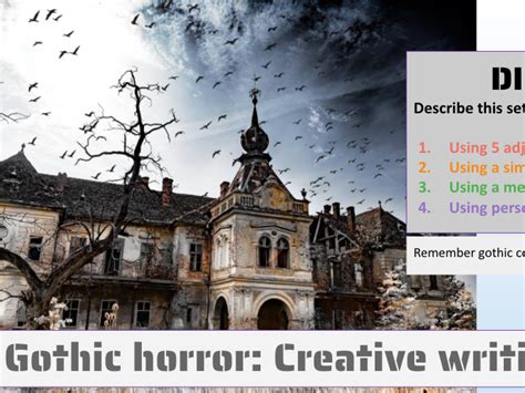 gothic creative writing full lesson teaching resources