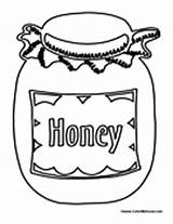 Honey Coloring Pages Template Jars Condiments Condiment Templates sketch template