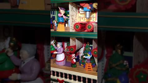 1995 Mr Christmas Santas Musical Workshop Music Box Youtube