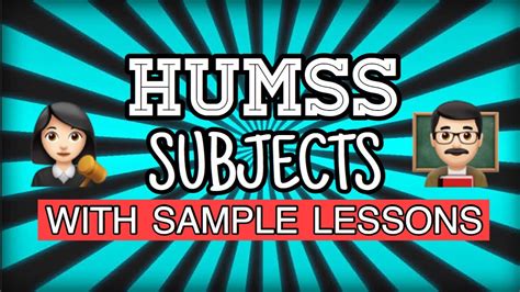 sample subjects  humss  senior high school  sample lessons