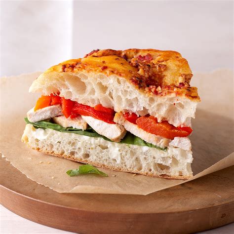 chicken focaccia bread sandwiches recipe eatingwell