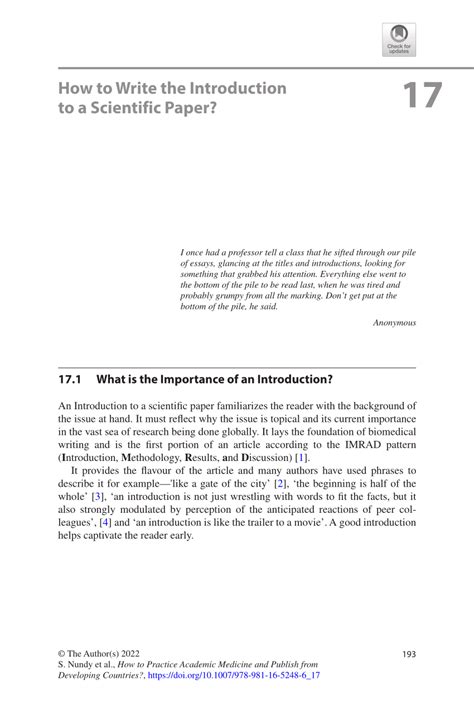 write  introduction   scientific paper
