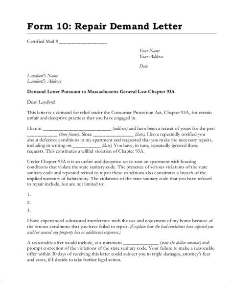demand letter sample   word  documents