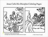 Jesus Disciples Coloring Calls Pages His Washing Feet Bible Apostles School Crafts Sunday Preschool Stories Peter Kids Unique God Disciple sketch template