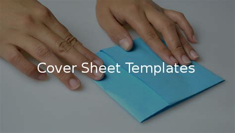 cover sheet templates  sample  format