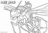 Ant Man Coloring Pages Flying Kids Printable sketch template