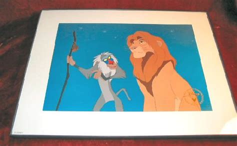 disney lion king 1995 commemorative lithograph framed
