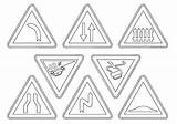 Route La Panneaux Imprimer Danger Panneau Signalisation Des Code Coloriages Sur Circulation Routière Pour Le Enfants Sign sketch template