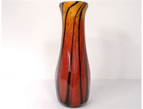 Large Glass Vase Murano Venice Italy F Silviy Italian