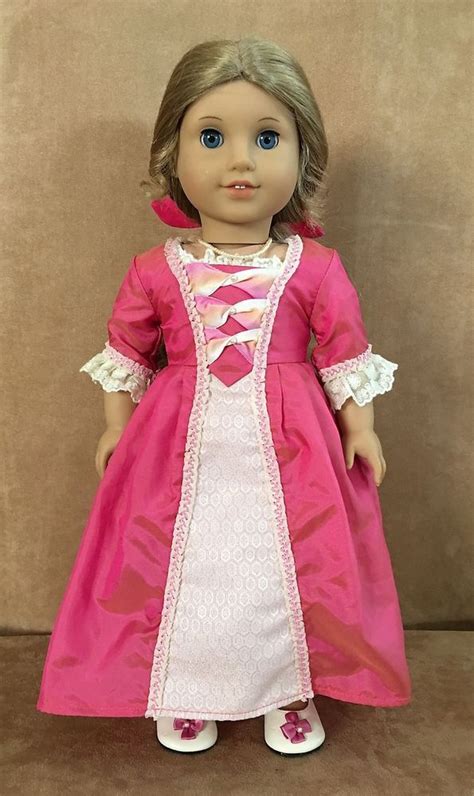 elizabeth american girl doll pink gown clothing  friend blonde meet