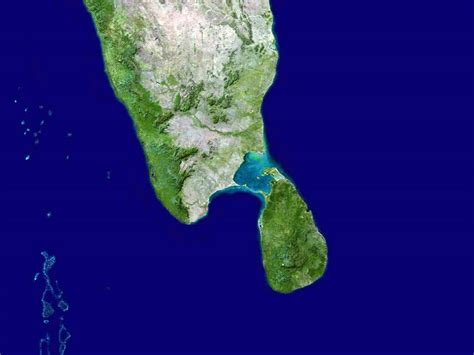 large satellite map  south india  sri lanka sri lanka asia mapsland maps   world