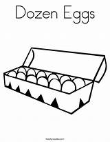 Eggs Worksheet Coloring Dozen Egg Pages Twelve Eiers Easter Template Kids Noodle Twistynoodle Food Een Favorites Login Add Twisty Ham sketch template