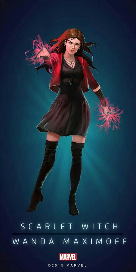 Scarlet Witch Wanda Maximoff Héroes Marvel Personajes