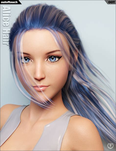 alice wet and dry hair for genesis 3 and 8 female s daz 3d