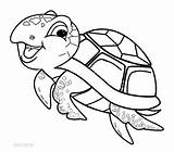 Coloring Turtle Pages Sea Happy Animal Children Pano Seç Smiling sketch template
