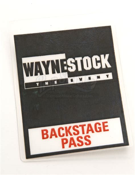 wayne stock backstage pass prop store ultimate movie collectables
