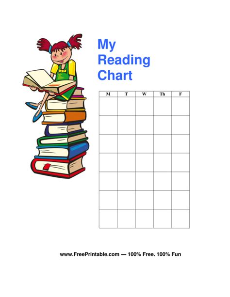 customize   printable reading chart