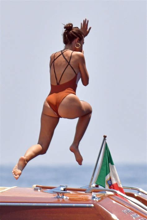 emily ratajkowski super hot in thong swimsuit at sea in italy 07 celebrity