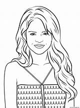 Selena Gomez Coloring Pages Celebrity Printable Emma Quintanilla Watson Color Popular Print Pop Stars Adults sketch template